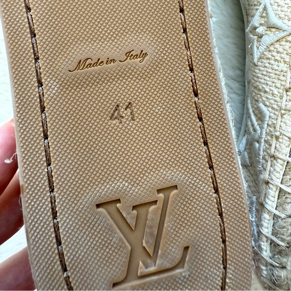 NEW!!! Louis Vuitton women canvas espadrilles LV print size 41 EU Retail 900$ - Picture 6 of 9